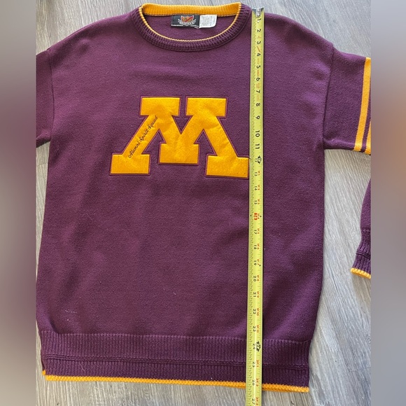Vintage Minnesota Gophers Alumni Spirit Squad Letterman Varsity Patch Sweater - Picture 14 of 14
